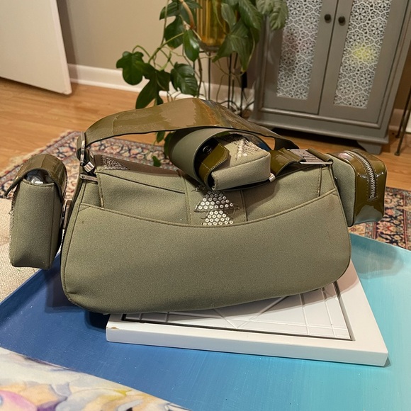 Dior Limited Edition Olive Green Silk Street Chic Columbus Ave Bag - Picture 3 of 16